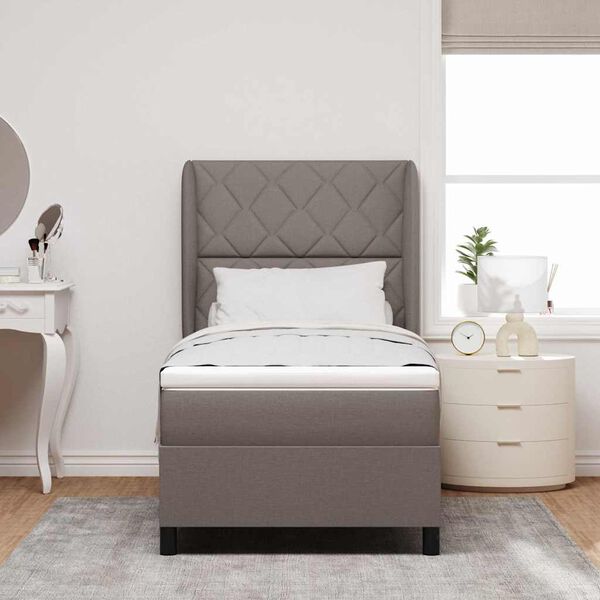 vidaXL Letto a molle con materasso Talpa 100 x 200 cm Tessuto