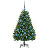 vidaXL Albero di Natale artificiale Verde 120 cm PVC e Metallo
