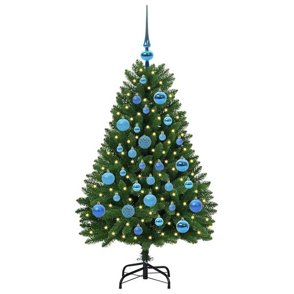 vidaXL Albero di Natale artificiale Verde 120 cm PVC e Metallo