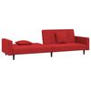 vidaXL Divano Letto a 2 Posti con 2 Cuscini Rosso Vino in Velluto