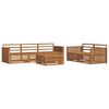 vidaXL Set di divani da esterno 6 pz Naturale Legno di Acacia Massello