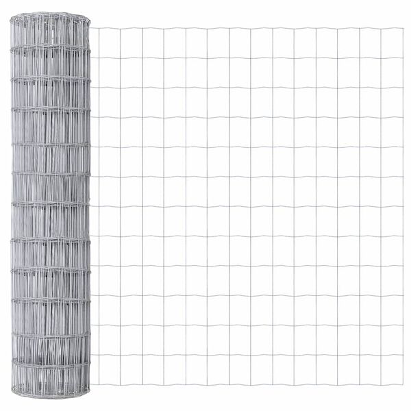 vidaXL Recinzione Euro Argento 1.4 x 10 m Acciaio zincato a caldo