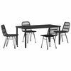 vidaXL Set da Pranzo per Giardino 5 pz Nero