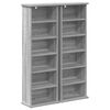 vidaXL Mobile per CD 2 pz Sonoma grigio 60 x 17 x 92 cm