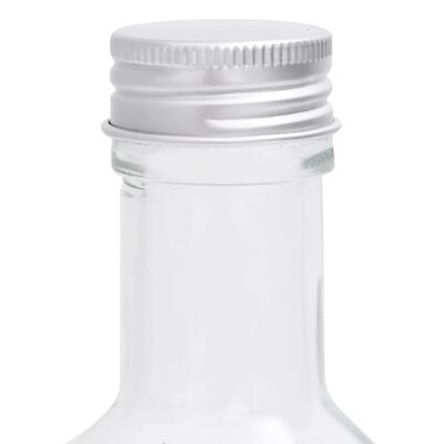 vidaXL Bottiglie in Vetro con Tappo a Vite 20 pz Quadrate 250 ml
