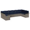 vidaXL Set Divano da Giardino 10 pcs Grigio chiaro polyrattan