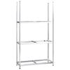 vidaXL Portapneumatici a 3 Livelli Argento 110x40x200 cm in Acciaio