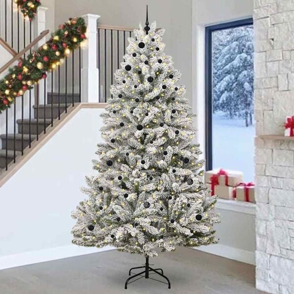 vidaXL Albero di Natale artificiale con 300 LED Verde e Bianco 270 cm