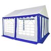 vidaXL Gazebo da Giardino in PVC 3x4 m Blu e Bianco