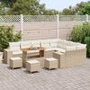 vidaXL Set Divano da Giardino con cuscino 13 pcs Beige polyrattan