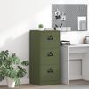 vidaXL Armadio per File con cassetto Verde oliva 45,5 x 42 x 106,5 cm