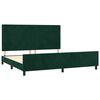 vidaXL Giroletto senza Materasso Verde Scuro 200x200 cm in Velluto