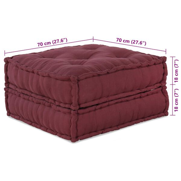 vidaXL Divano modulare 2 pcs Bordeaux 140 x 70 x 36 cm Tessuto