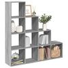 vidaXL Libreria 4 Ripiani Grigio Sonoma 131,5x29x131,5 cm Truciolato