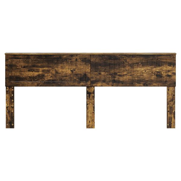 vidaXL Testiera Rovere fum&eacute; 200 cm Legno multistrato