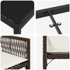 vidaXL Set da Pranzo per Giardino 5 pcs Marrone polyrattan