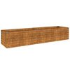 vidaXL Letto rialzato da giardino 194x50x36 cm in acciaio Corten