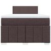 vidaXL Giroletto a Molle con Materasso Marrone Scuro 120x190cm Tessuto