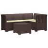 vidaXL Divano da giardino 4 posti con cuscini aspetto rattan PP