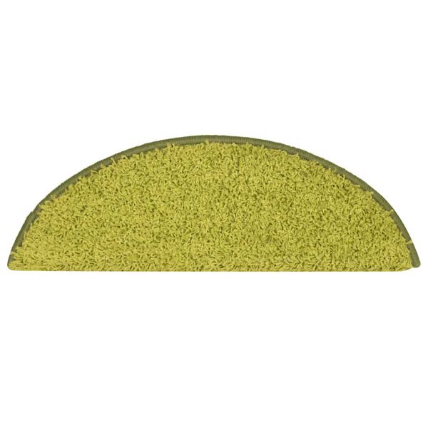 vidaXL Tappetini per scale 30 pz 56x17x3 cm Verde Semicircolari