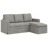 vidaXL Divano Grigio chiaro 178 x 134 x 80 cm Velluto