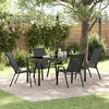 vidaXL Set da Pranzo per Giardino 5 pcs Nero