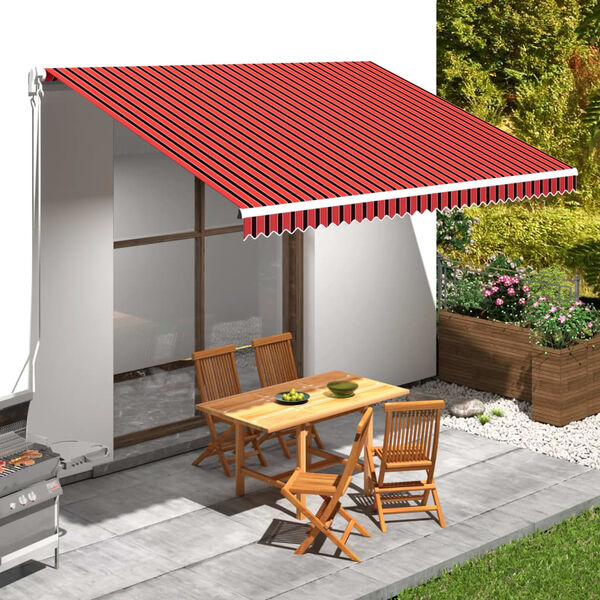 vidaXL Tenda da Sole in Tela Arancione e Marrone 4,5x3 m