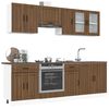vidaXL Set Mobili da Cucina 8 pz Lucca Rovere Marrone in Truciolato