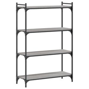 vidaXL Libreria 4 Ripiani Grigio Sonoma 80x30x120cm Legno Multistrato