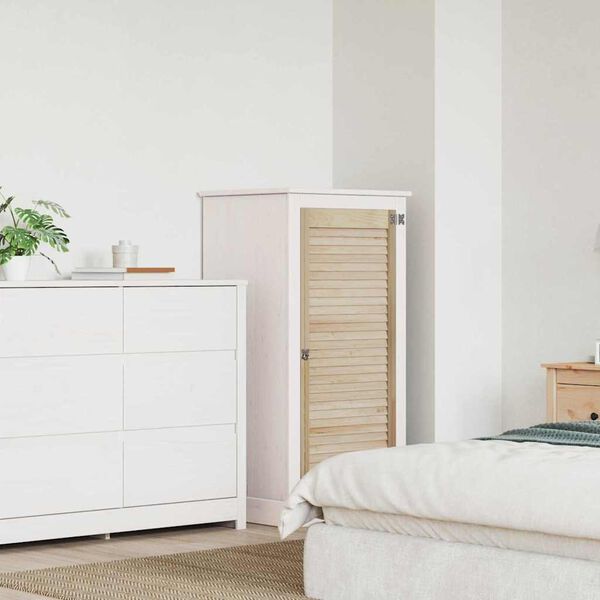 vidaXL Porta per Armadio Naturale 140.5 x 2 x 59.5 cm Pino massello