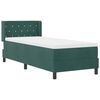 vidaXL Letto a molle con materasso Verde Scuro 200 x 80 cm Poliestere