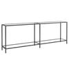 vidaXL Tavolo Consolle Trasparente 220x35x75,5 cm in Vetro Temperato