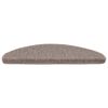 vidaXL Tappetini per scale 15 pz 65x21x4 cm Beige scuro Semicircolari Grandi