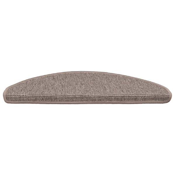vidaXL Tappetini per scale 15 pz 65x21x4 cm Beige scuro Semicircolari Grandi