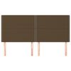 vidaXL Testiera Marrone Scuro 160x5x118/128 cm Tessuto