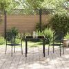 vidaXL Set da Pranzo per Giardino 3 pcs Nero
