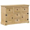 vidaXL Credenza Corona 112x40x75 cm in Legno Massello di Pino