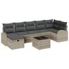 vidaXL Set di divani 8 pz Grigio chiaro polyrattan
