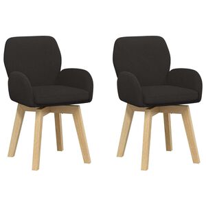 vidaXL Sedie da pranzo girevoli 2 pz Boucl&eacute; Nero 54 x 58 x 87 cm