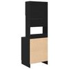 vidaXL Credenza da cucina con porta 2 pcs Rovere Nero 60 x 50 x 180 cm