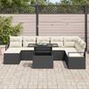 vidaXL Set Divano da Giardino con archiviazione 9 pcs Nero Poly Rattan
