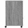 vidaXL Supporto per Stampante con Ruote Grigio Sonoma 60x48x74 cm