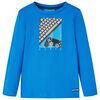 vidaXL Maglietta da Bambino Maniche Lunghe Blu Cobalto 128