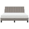 vidaXL Letto con Materasso Hanko Tortora 120x200 cm in Tessuto