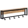 vidaXL Appendiabiti 87x10x27 cm in Legno Massello Grezzo di Mango