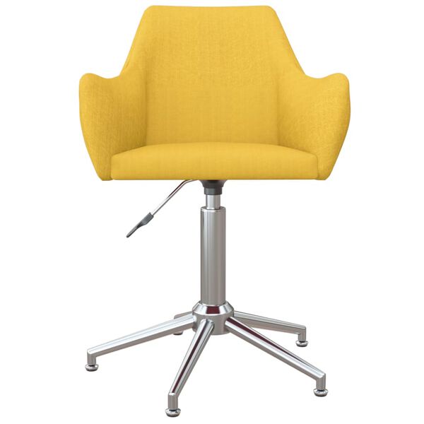 vidaXL Sedie da Pranzo Girevoli 6 pz Gialle in Tessuto