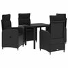 vidaXL Set Tavolo da Salotto 5 pz Nero