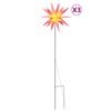 vidaXL Luci di Natale con Picchi e LED 3 pz Pieghevoli Rosse 35 cm