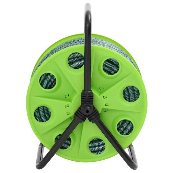 vidaXL Avvolgitubo Autonomo Verde con Set Raccordi Tubo 0,75" 20 m PVC