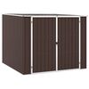 vidaXL Capanno da Giardino Marrone 195x198x159 cm in Acciaio Zincato